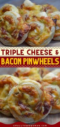 This Thanksgiving recipe is also a perfect Christmas appetizer! These pinwheels will make you go crazy over their aroma as they bake in the oven. Plus, no one will be able to resist that triple cheese and bacon combo!