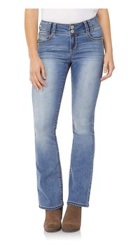 Women’s Becca Mid Rise Bootcut Jean. These True Religion Mid Rise Becca Bootcut jeans have a flattering, lean fit with enough stretch to make you want to wear them all day at a theme park with short boots or dressed up with your favorite dance shoes. These traditional yet modern jeans, which come in three shades, look particularly good on tall moms. #WomensBeccaMidRiseBootcutJean