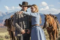 James Marsden as Teddy Flood and Evan Rachel Wood as Dolores Abernathy in Westworld  (TV series)