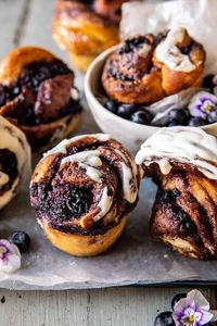 Blueberry Lemon Ricotta Sweet Rolls | halfbakedharvest.com