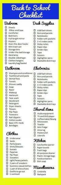 Back to School checklist for college !!! #college