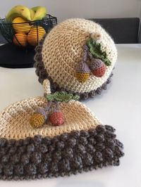 A CROCHET PATTERN for a Fall Acorn Beanie, for the arborist or gardener in your life, or just as a fun beanie.   The original was crocheted in a 12ply (Australian) wool yarn (US worsted/bulky ), with some alpaca added for warmth.  Sized for adult lady and man, but could be easily made smaller for children, by adjusting yarn and hook size..  This is a pattern for those with intermediate / beginner crochet skills, written in International Crochet Terminology.  It has a sweet little trim of acorns