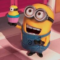 Minion with a cupcake