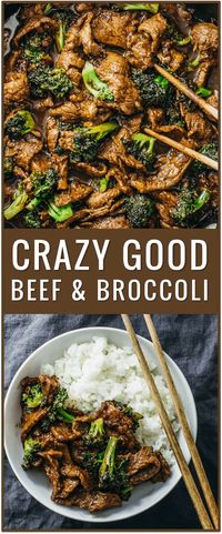 easy beef and broccoli recipe, slow cooker, healthy, authentic Chinese recipe, simple, stir fry, lunch, dinner, steak, rice via @savory_tooth