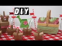 ideias de festa para usar em temas de festa picnic ou festa chapeuzinho vermelho. vídeo de DIY ( passo a passo )