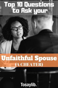 Top 10 Questions to Ask Your Unfaithful Spouse (A Cheater) There will be tons of questions running through your mind if you find out that your spouse is unfaithful. That’s why it’s best to communicate openly and talk with your spouse. #unfaithfulspouse #questionstoaskyourunfaithfulspouse #cheater