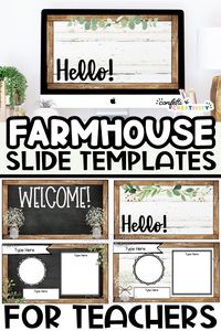 Do you need PowerPoint or Google Slides for your classroom or distance learning? You can find both here! Farmhouse Classroom | Teacher Slide Templates | Digital Classroom