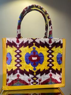 Vhfc Handmade Velvet Rectangular Bags, Handmade Rectangular Velvet Bag, Handmade Rectangular Velvet Bags, Handmade Fabric Bags, Silk Bag, Silk Ikat, Turkish Art, Art Bag, Ethnic Patterns