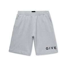 Givenchy's comfy shorts are cut for a wide-leg fit from loopback cotton-jersey and printed with logos. Wear them with one of the label's graphic tees. Sporty Cotton Shorts With Logo Print, Cotton Shorts With Logo Print, Athleisure Cotton Bottoms With Logo Print, Cotton Athleisure Bottoms With Logo Print, Streetwear Cotton Shorts With Logo Print, Casual Shorts With Logo Print, Cotton Bottoms With Logo Detail And Relaxed Fit, Relaxed Fit Cotton Bottoms With Logo Print, Givenchy Clothing