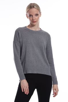 Elevate your everyday look with this luxurious and versatile top. Crafted from a blend of cotton and cashmere, this top offers the perfect combination of comfort and sophistication. The relaxed, boxy fit and classic crew neck make it easy to style with your favorite jeans or leggings for a casual yet chic ensemble. Product Specifications: 95% Cotton 5% Cashmere Dry Clean or Hand Wash SIZE GUIDE (Inches) XS S M L XL LENGTH 22 22 1/2 23 23 1/2 24 ACROSS CHEST 23 1/2 24 1/2 25 1/2 26 1/2 27 1/2 SLE Cashmere Pants, Cashmere Jacket, Cashmere Dress, Cashmere Accessories, Cashmere Turtleneck, Collar Sweater, Plus Size Shopping, Cotton Cardigan, Cashmere Cardigan