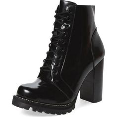 Size Info True to size. Details & Care Size: 8.5.  Color: Black.  Gender: female.  Age Group: adult. Supernatural Dr, Black Lace Boots, Black Lace Up Boots, Womens Black Booties, Dr Shoes, Chunky Heel Ankle Boots, Black High Heel Boots, Lace Up High Heels, Booties Ankle Boots