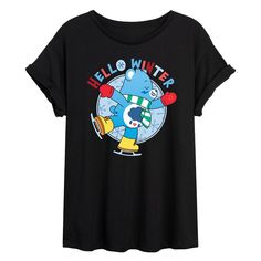 She will love showing off her holiday style in this Juniors' Care Bears Unlock The Magic Hello Winter Flowy Tee. FEATURES Short sleeves ScoopneckFIT & SIZING Oversized FitFABRIC & CARE Cotton, Polyester Machine wash Imported Size: Small. Color: Black. Gender: female. Age Group: kids. Pattern: Graphic. Trendy Winter Tops With Character Print, Black Cartoon Print T-shirt For Winter, Black Cartoon Print T-shirt, Cute Black T-shirt For Winter, Black Character Print T-shirt For Winter, Playful Winter Tops With Character Print, Black T-shirt With Character Print For Winter, Fun Cartoon Print Tops For Winter, Fun Short Sleeve Winter Tops