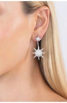 EYE CANDY LOS ANGELES North Star CZ Crystal Drop Earrings | Nordstromrack Star Drop Earrings, Crystal Dangle Earrings, Star Jewelry, Fashion Jewelry Earrings, Crystal Drop Earrings, Chic Jewelry, Crystal Drop, Keep Jewelry, North Star