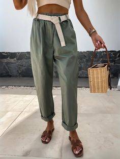 Rise to new denim heights with our Mandy High Rise Denim Pants in Sage. These stylish pants feature a high rise waist to accentuate your curves while providing a comfortable fit. Perfect for any occasion, these pants are a must-have addition to your wardrobe. (Belt not included). Size Guide: Influencer is 5’6” tall, and has a 33.25” bust, 26.5” waist, & 35.6” hips. She is wearing a S / US 4 / AU 8. This pants is true to size. Material: 55% Cotton. 45% Nylon. Feature: High Rise. Straight Leg. Elastic waistband. Side Pocketed. Not lined. Care Instructions: Machine wash / Cold hand wash High Waist Mom Fit Jeans For Fall, Chic Spring Mom Fit Jeans, Casual Non-stretch High-waisted Jeans, Fall Denim Mom Fit Pants, Everyday Mom Fit Straight Leg Pants, Everyday Mom Fit Wide Leg Bottoms, Wide Leg Mom Fit Bottoms For Fall, Mom Fit Wide Leg Bottoms For Everyday, Non-stretch Straight Leg Solid Color Jeans