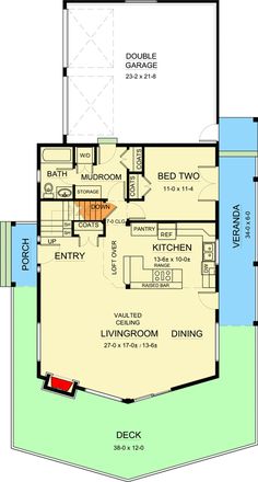 the floor plan for a small house