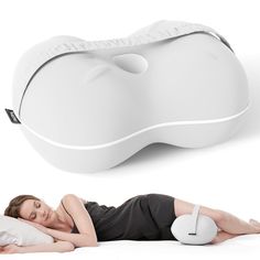 PRICES MAY VARY. 【Ergonomic Knee Pillow for Sleeping】Unique butterfly shape provides knee & leg support. The central airflow hole design is better to increase air circulation and keep cooling all night. Using leg pillow for sleeping helps to relieve knee pain and promote better sleep. 【Cooling Side Sleeper Leg Pillow】The cooling ice silk cover of the orthopedic knee pillow is breathable & machine washable. The elastic strap is freely stretched to hold the thigh pillow between your legs. The butt Leg Pillow, Knee Pillow, Side Sleeping, Unique Butterfly, Side Sleeper Pillow, Sciatica Pain, Leg Support, Side Sleeper, Sleep Help