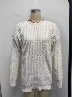 Gender:Women Type:Sweaters Feature:Pure. Sloping Shoulder. Long Sleeve Material:Polyester Style:Casual/Fashion Color:White Size:S. M. L. XL. 2XL. 3XL Please Note:All Dimensions Are Measured Manually With A Deviation Of 1 To 3cm. Casual White Solid Color Sweater, Winter White Long Sleeve Stretch Sweater, Winter White Stretch Long Sleeve Sweater, White Solid Color Sweater For Fall, White Solid Color Fall Sweater, White Textured Knit Long Sleeve Sweater, White Sweater For Spring, White Solid Color Sweater For Spring, White Casual Stretch Sweater