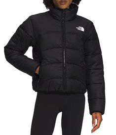 The North Face TNF Puffer Jacket 2000 | Dillard's The North Face Nylon Outerwear With Padded Collar, Nylon Puffer Jacket With Zipper Closure, Zipper Closure Puffer Jacket For Outdoor Activities, Long Sleeve Puffer Jacket With Zipper For Outdoor Activities, Long Sleeve Nylon Puffer Jacket With Zipper Closure, Fitted Long Sleeve Outerwear With Ykk Zipper, The North Face Nylon Puffer Jacket With Detachable Hood, Nylon Puffer Jacket With Zip Cuffs, Fitted Outerwear With Padded Collar