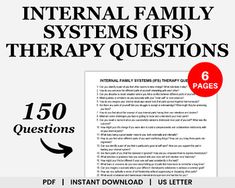 Family Systems Therapy, Ifs Therapy, Therapy Questions, Internal Family Systems, Relationship Therapy, Family Systems, Journaling Prompts, Therapy Resources, Therapy Tools