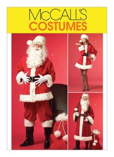 an advertisement with santa claus in red and white