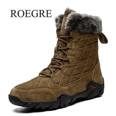 Botas De Piel Para Hombre Zapatos Altos De Invierno Nieve Impermeable -30 Grados | eBay Men Snow Boots, Fur Snow Boots, Male Shoes, Ankle Snow Boots, Red Wing Boots, Warm Snow Boots, Ariat Boots, Boots Waterproof, Waterproof Winter Boots