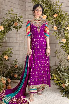 Freesia Gota Embroidery, Net Shirt, Designer Outfit, Pakistan Fashion, Net Dupatta, Pakistani Designers, Purple Teal, Shirt Fabric, Clothing Labels