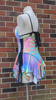 Be the star of the pixie party with this handmade Fairy Dress featuring laced up sides. Just let us know at checkout if you need a different size for the top and skirt - think S for top, M for skirt! Made to Order Velvet Swimwear, Pixie Party, Ready Outfits, Rave Dress, Rave Clothes, Festival Inspo, Pixie Dress, Handmade Fairy, Rave Fashion