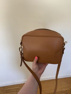 Italian Calfskin Crossbody Bag | Quince Classic Italian, For A Reason, Florence Italy, Top Grain Leather, Gold Zipper, Quince, Italian Leather, Leather Crossbody Bag, Saddle Bags