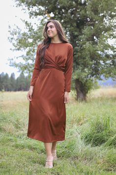 Subtly Sweet Dress | Modest Dresses for Women Chic Fall Maxi Dress With Surplice Neckline, Fitted Waist Midi Dress For Date Night, Midi Length Dress With Fitted Waist For Date Night, Chic Midi Dress With Surplice Neckline For Fall, Chic Surplice Neckline Midi Dress For Fall, Formal Midi-length Faux Wrap Dress, Chic Fitted Wrap Dress With Surplice Neckline, Chic Fall Midi Dress With Surplice Neckline, Formal Knee-length Faux Wrap Dress