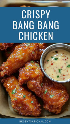 Add a burst of flavor to your table with this crispy and flavorful Bang Bang Chicken! Perfect as a game day appetizer, this easy chicken recipe is sure to impress your guests. Save this pin for a crowd-pleasing dish everyone will love!