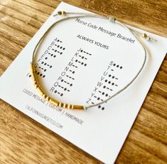 Morse Code Bracelet, Message Bracelet  Any word & Any saying - Word or saying will appear on Card. Max characters 15 -You pick  Color Cord  -You pick Color of beads   -Comes with Morse Code Key Card, & Sheer jewelry bag. -One Size Fits all, Slip Knot. Bracelet Morse Code, Bracelet Morse, Birthday Gift Best Friend, Bracelet Message, Best Friend Bracelet, Friend Bracelet, Bff Bracelets, Best Friend Birthday Gift, Coded Message