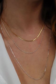 Sterling Silver Rope Chain Necklace - Lacee Alexandra Silver Snake Chain Necklace With Delicate Chain For Everyday, Silver Herringbone Necklace With Delicate Chain For Everyday, Everyday Silver Herringbone Necklace With Delicate Chain, Sterling Silver Herringbone Necklace For Everyday, Dainty Silver Snake Chain Necklace With Delicate Chain, Dainty Silver Snake Chain Necklace With Delicate Details, Silver Rope Chain, Beach Side, Long Beach California