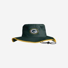 Green Bay Packers Solid Boonie Hat FOCO - FOCO.com Game Day Throwback Hat With Curved Brim, Throwback Game Day Hat With Curved Brim, Throwback Curved Brim Hat For Game Day, Green Sports Bucket Hat, Adjustable Hats For Fan Merchandise With Team Spirit, Throwback Fan Gear Hat With Curved Brim, Throwback Curved Brim Hats For Fan Gear, Green Bucket Hat For Sports, Adjustable Fan Merchandise Hat