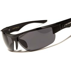 a pair of sunglasses with black frames and grey lens