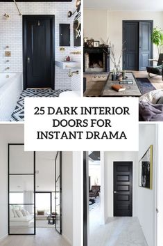 25 dark interior doors for instant drama