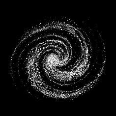 an abstract black and white spiral design on a dark background with space in the center