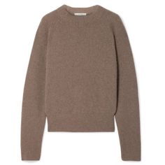 The Row Women’s Connor Crewneck Long-Sleeve Cashmere Sweater Size: Xl Color: Taupe New With Tags (Retail $1,590) Taupe Cashmere Connor Sweater From The Row Featuring A Mock Neck, A Ribbed Hem And Cuffs And Long Sleeves. 100% Cashmere Pink Cashmere Sweater, Winter Palette, Taupe Sweater, Fuzzy Pullover, Oversized Striped Sweater, Neutral Sweaters, Dolman Sleeve Sweater, Silk Knit, Cashmere Turtleneck