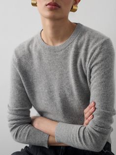 From the aptly named “Essentials” collection, this sweater is designed to be worn anytime and anyplace. It’s made from 100% traceable cashmere with finely ribbed trims and a straight fit for comfort. Keep this staple at the top of your knit drawer—it’s the kind of style you’ll be reaching for often. Details Straight fit. Long sleeve. Length in size small is 23" The model is 5'9" and is wearing a size small. 100% Cashmere Hand wash cold or dry clean. Do not twist or wring. Reshape and lay flat to Cashmere Travel Wrap, Travel Wrap, Womens Cashmere, Mens Fall, Winter Blues, Pant Shirt, Lounge Pants, White Sweaters, Sweater Skirt