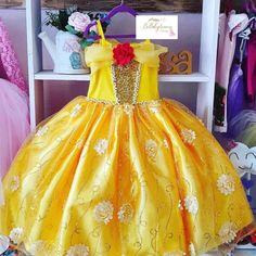 Beautiful Princess Belle Dress perfect for your little princess. Dress includes tulle underneath to add volume. Size 3 available fir shipping message me if you have any questions. Princess Ball Gown Dress For Birthday, Princess Ball Gown For Birthday, Princess Style Ball Gown For Birthday, Birthday Princess Ball Gown Dress, Princess Style Tulle Gown For Fancy Dress, Formal Princess Tulle Gown, Yellow Tulle Princess Dress, Yellow Tulle Dress For Birthday, Princess Style Tulle Tutu Dress For Fancy Dress