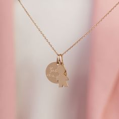 Made for a treasured mama, our Personalized 9 Carat Gold Mummy Necklace celebrates the eternal bond of love between a mother and child. Personalize this special keepsake by hand-engraving meaningful words and names onto the 9K Fine Gold disc charm. Represent sons and daughters by personalizing mini boy and girl charms with their initials to accompany the delicate charm and chain.9K Fine GoldCharms measure: 0.5 x 0.5 (Disc), 0.4 x 0.3 (Girl, Boy)45cm chain adjustable to 42cm and 40cmCharms are re Mother Daughter Necklace, Gold Disc, Jewelry Lookbook, Meaningful Words, Mother And Child, Gold Charm, Hand Engraving, A Mother, Kid Names