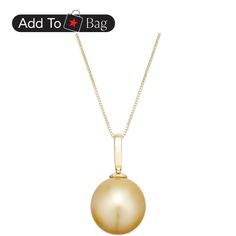 in stock Classic Yellow Gold Necklace With Shiny Finish, 14k Gold Necklace With Round Pearl Pendant, Classic Jewelry With High Luster Round Pendant, Classic Round Pendant Jewelry With High Luster, Classic High Luster Round Pendant Jewelry, Luxury Formal Necklace From Macy's, Luxury Macy's Necklace For Formal Occasions, Luxury Macy's Necklace For Formal Events, Macy's Luxury Gold Necklace