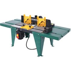 Product Name: Electric Benchtop Router Table Main Color: Green Main Material: Aluminium Pacing list: 1 x Router Table , 1 x accessory bag Note: 1 Due to manual measurement, please allow an error of 1-3cm. Before placing an order, please make sure you dont mind. Due to the differences in different monitors, the images may not reflect the actual color of the product. Thank you. Benchtop Router Table, Wooden Tool Boxes, Router Tables, Craftsman Tools, Main Table, Green Electric, Table Extension, Router Table, Wood Chips