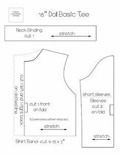 the front and back view of a sewing pattern