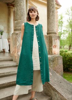 Robin dress Button down dress Long linen dress Maxi | Etsy Bohemian Green Linen Dress, Green Bohemian Linen Dress, Bohemian Green Dresses With Buttons, Green Linen Casual Dress With Buttons, Green Linen Daywear Dress, Green Linen Dress With Buttons, Casual Green Linen Dress With Buttons, Green Linen Dress For Daywear, Green Linen Lagenlook Dress