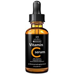 Radha Beauty - Vitamin C Serum For Face 2 Oz - 20% Organic Vitamin C + E + Hyaluronic Acid - The Most Effective Anti Aging Serum With Clinical Strength 20% Vitamin C Leaves Your Skin Radiant & Youthful By Eliminating Free Radicals, Boosts Collagen, Plumps Skin And Repairs Sun Damage, Age Spots & Sun Spots - Twice The Size Of All Other Vitamin C Serums - Finally An Anti Aging Serum That Gives You The Results Best Face Serum, Natural Vitamin C, Anti Aging Face Serum