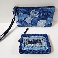 Chicos Wristlet Pouch Mykonos Mediterranean Blue Travel Cosmetic Bags 2pc Set Show Off Your Baby Blues With This Fabulous Wristlet Set. Designed In An Array Of Pretty Patterns, You Can Tote All Three Or Choose Your Size And Style As You Head Out The Door. Zipper Closure. Detachable Wristlet Loop. Dimensions: 5" X 9" (Largest Pouch). 4" X 5.5" (Smallest Pouch). Smaller One Can Clip To The Larger One Or Be Stored Inside. Cotton, Raffia, Polyester And Metal. Larger Pouch Was Used A Few Times And Ha Blue Rectangular Wallet With Mobile Phone Bag, Blue Clutch With Mobile Phone Bag For Daily Use, Blue Mobile Phone Bag Clutch For Daily Use, Blue Rectangular Clutch With Removable Pouch, Blue Rectangular Coin Purse With Removable Pouch, Everyday Blue Rectangular Clutch, Blue Zipper Pouch Wristlet, Blue Zipper Pouch Clutch For Daily Use, Blue Clutch With Removable Pouch