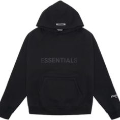 Fear Of God Sweater, Essential Fear Of God, Black Quarter Zip, Velvet Sweatshirt, Cream Hoodie, Mock Neck Sweatshirt, Fear Of God Essentials, Black On Black, Fear Of God