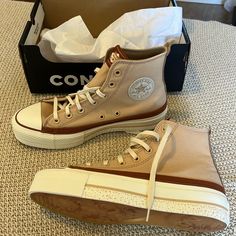 Let Me Know If You Have Any Questions Brown Converse, Converse Brown, Cute Converse, Chuck Taylor All Star Lift, Chai Latte, Converse Chuck Taylor All Star, Chuck Taylor All Star, Converse Chuck, Chuck Taylor