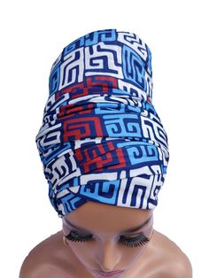 Stand out with our HANDMADE AFRICAN PRINT PRE TIED TURBAN Fashion Head Wrap; our turban scarves are easy to tie and large enough for any style. A nicely done head wrap is an affordable fashion statement that will make you feel and look beautiful and a classy way of transforming any outfit into an African or ethnic Look/Wear. EASY TO WEAR - No special skills required, these wraps are super easy to tie with ZERO EFFORT and are very VERSATILE. ANYONE WITHOUT PRIOR KNOWLEDGE OF WRAPPING A HEADWRAP C Adjustable Multicolor Wrap Headwrap, Multicolor One Size Headwrap, Multicolor One Size Wrap Headwrap, Blue Beach Headwrap Headband, Blue Headwrap For The Beach, Blue One Size Headwrap For Beach, Blue One-size Headwrap For The Beach, Blue Headwrap For Beach, One Size Fits Most, Blue Beach Headwrap, One Size Fits Most