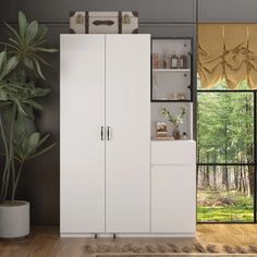 This is a uniquely designed wardrobe with 5 oversized shelves for storing your stacked clothes, and 10 small shelves with guardrails behind the door for storing skincare, perfumes, cosmetics, and more. In addition, there are two storage cabinets, one drawer, and one desktop to meet your classification and storage needs for different items! It is worth mentioning that the tempered glass door has adjustable color light strips inside, making your wardrobe more interesting. Unique Wardrobe, Armoires & Wardrobes, Tempered Glass Door, Small Shelves, Adjustable Lighting, Colour Light, Glass Shelves, Storage Cabinets, Strip Lighting